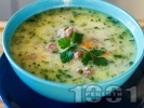 Рецепта Традиционна супа топчета с телешка кайма, ориз и застройка - класическа рецепта